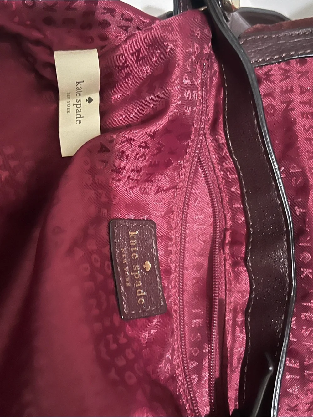 kate spade New York Pratt Rianne Leather Crossbody Bag in Deep Burgundy